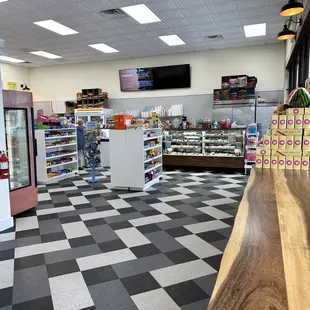 the inside of a grocery store