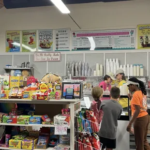 Candy section in store