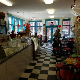 the interior of the store