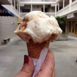 Homemade ice cream. Pralines and creme is soo yummy!