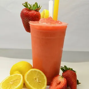 Cool Down with a Fresh Strawberries Frozen Lemonade
