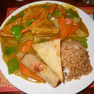 Curry Tofu with Vegetables Lunch Special