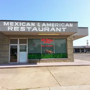 the front of the restaurant