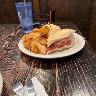 Loaded Italian cowboy with Saratoga chips