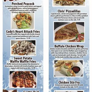 a menu for a restaurant