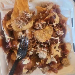 Pulled pork nachos