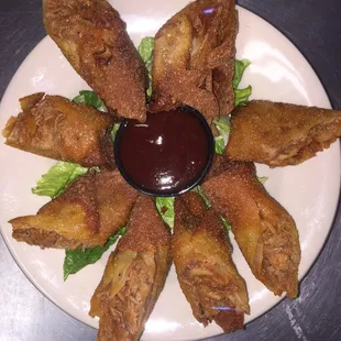 Bbq pork egg rolls