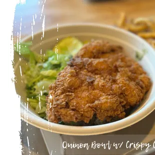 Quinoa Bowl with Crispy Chicken