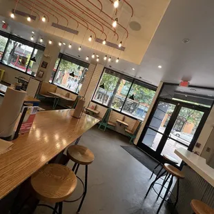 a view of the inside of a restaurant