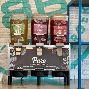 Fresh fruit juices self-serve - so good! Love the Strawberry Watermelon juice!!!