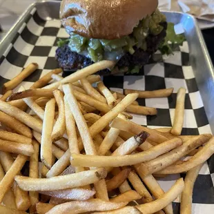Alpine green chili and fries