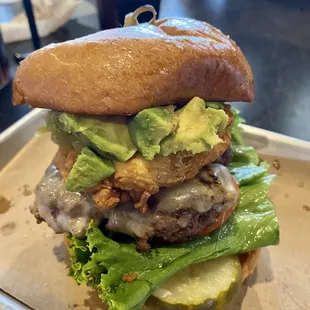 Alpine Green Chile burger