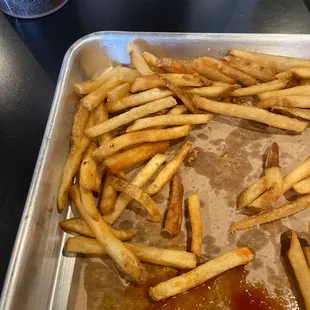 New slender fries in place of the nice thick ones they were serving.