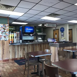 he inside of a fast food restaurant
