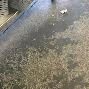 We were the first ones there and there was trash on the floor.