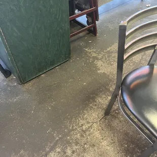 Floors are sticky. So are the tables.