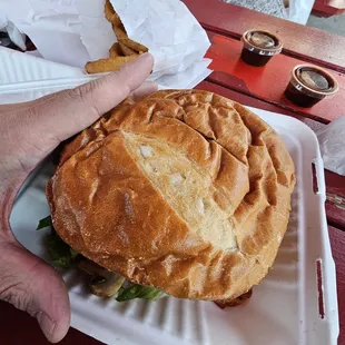 Picture doesn't do it justice. HUGE! 1/2lb big burger