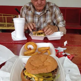Big burgers with my Dad.