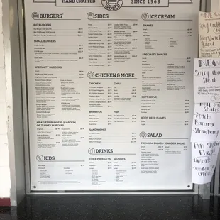 Menu as of 9/19/2023