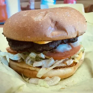 Half pound cheeseburger!!