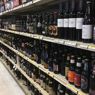 Part of the beer selection