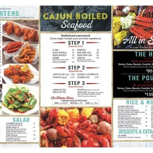 Menu as of February 2024