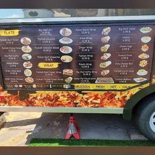 menu, pizza