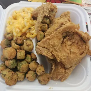 3 mixed with okra and mac.