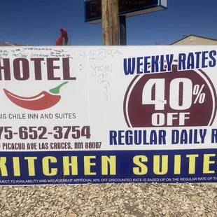 "Up to 60% off" .. "weekly rates 40% off REGULAR DAILY RATE" ..?