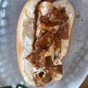 Crab Rangoon hotdog