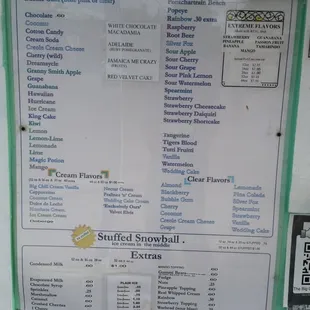 Snowball flavor list 2015