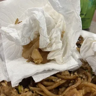 Beef Fried Rice and Chow Mein