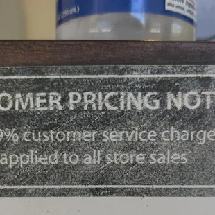a customer pricing notice