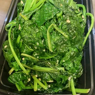 Stir Fry Spinach in Garlic . This is delicious