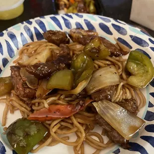 10. House Special Beef Steak Combo with chow mein