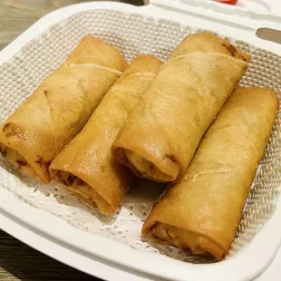 Vegetarian Egg Roll. A mix of stir-fried vegetables wrapped and fried until golden brown. Delicious.