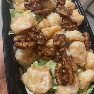 Honey Glazed Walnut Shrimp Tray