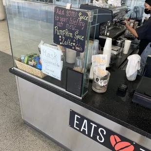 a man at the counter