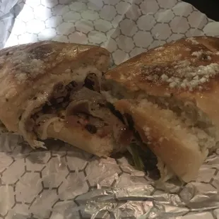 Big City Pizza Cheese Steak Sandwich.