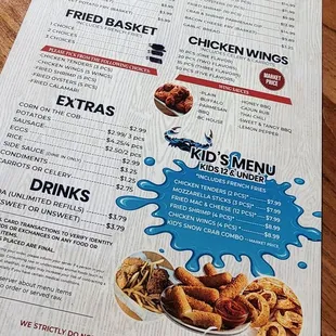 the menu