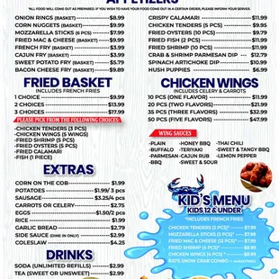 the menu