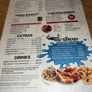 the menu