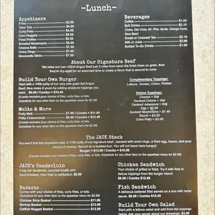 Lunch Menu