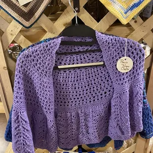 Hand knit shawls