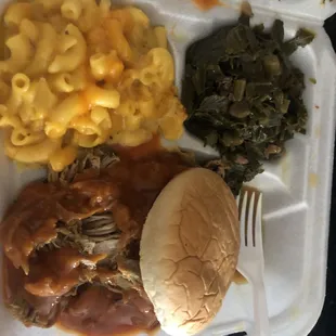 Chopped pork with 2 sides