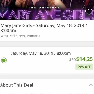 Groupon has Discount Tickets for Rick James Disco &amp; R&amp;B Group The Mary Jane Girls @ Big D's in Pomona