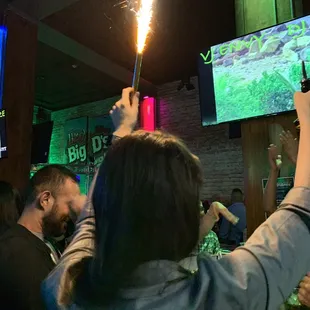 Let's Start The Party Birthday Party Sparkler @ Big D's in Pomona CA