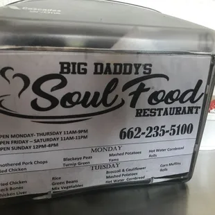 a sign for the restaurant