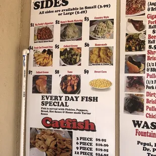 Sides menu