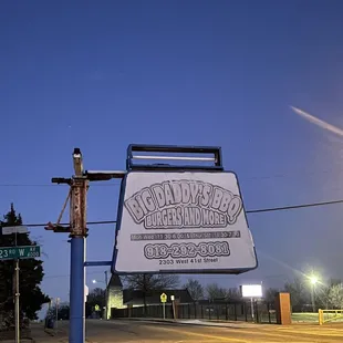 a sign for a restaurant